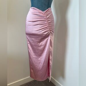 Zara silk midi skirt